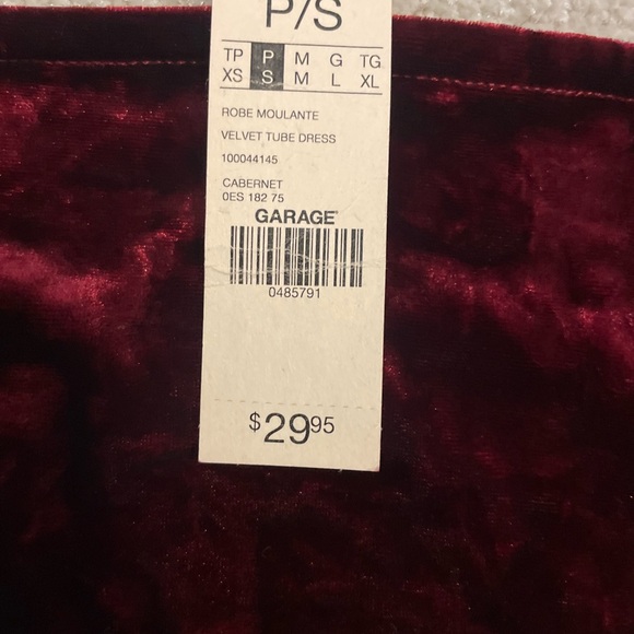 Garage Red Strapless Bodycon Mini Dress - Picture 2 of 2